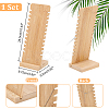 Detachable Rectangle Wooden Slant Back Necklace Display Stands NDIS-WH0009-15-5