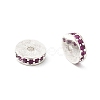 Brass Micro Pave Cubic Zirconia Beads KK-R216-15S-04-2