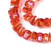 Electroplate Transparent Glass Beads Strands EGLA-N022-09A-B09-3