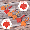 18Pcs 3 Colors Autumn Spray Painted Wood Big Pendants WOOD-GA0001-53-4