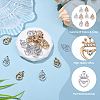 10Pcs 2 Colors Alloy Rhinestone Pendants ALRI-YW0001-28-4