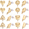 16Pcs 4 Styles Brass Micro Pave Cubic Zirconia Stud Earring Findings KK-BBC0018-64-1