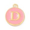 Golden Plated Alloy Enamel Charms X-ENAM-Q437-14D-1