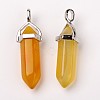 Natural Agate Double Terminated Pointed Pendants X-G-F295-05F-2