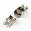 Tarnish Resistant Smooth Surface 201 Stainless Steel Watch Band Clasps STAS-R063-79-4