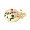 Brass Micro Pave Cubic Zirconia Pendants KK-U064-13G-2