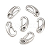 Tarnish Resistant Polished 304 Stainless Steel Keychain Clasp Findings X-STAS-R072-59A-4