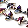 Electroplate Transparent Glass Beads EGLA-H112-05HR-02-3