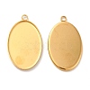 Ion Plating(IP) 304 Stainless Steel Pendant Cabochon Settings X-STAS-K148-03G-2