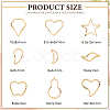 108Pcs 18 Style Brass Linking Rings KK-FH0005-75-2