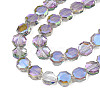 Electroplate Translucent Glass Beads Strands EGLA-N002-27-D01-3