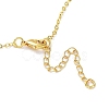 Golden Brass Rhinestone Pendant Necklace with Cable Chains NJEW-P278-A04-3