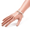 ABS Plastic Imitation Pearl  & Rhinestone Beaded Stretch Bracelet with Alloy Charm for Women BJEW-JB08526-04-3