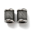 Retro 304 Stainless Steel Large Hole Barrel Beads STAS-E073-05-1