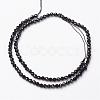 Natural Black Spinel Bead Strands G-P213-13-2mm-2