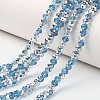 Electroplate Transparent Glass Beads Strands EGLA-A034-T3mm-M18-1