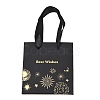 Gold Stamping Planet Paper Tote Bags with Handles ABAG-T012-01-1