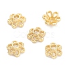 Rack Plating Alloy Flower Bead Caps KK-J277-13G-1