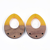 Resin & Walnut Wood Chandelier Components Links RESI-S367-04D-2