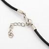 Leather Cord Necklace Making MAK-F002-01-3