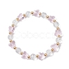 Glass Beads Stretch Bracelets BJEW-JB11414-01-2
