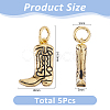 5Pcs Brass Enamel Pendants KK-HS0015-73-2