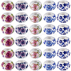60Pcs Handmade Porcelain European Beads PORC-SC0001-25A-7