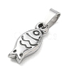 304 Stainless Steel Pendants STAS-B141-03G-P-2