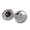 Natural Amethyst Oval Pendants STAS-L080-010P-03-2