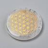 Chakras Themed Natural Quartz Crystal Cabochons G-P001-22A-1