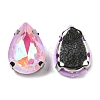 Mocha Fluorescent(MI) Teardrop Sew on Rhinestone GGLA-R043-02B-P06-2