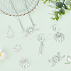 10Pcs 5 Style 201 Stainless Steel Laser Cut Pendants STAS-CN0001-23P-4