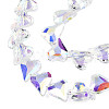 Electroplate Transparent Glass Beads Strands EGLA-N002-44-01-4
