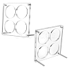 4-Hole Acrylic Action Figure Display Riser Stands with Metal Support ODIS-WH0078-55-1