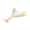 Brass Pave Cubic Zirconia 
Pendants KK-U062-55G-03-2