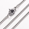 Non-Tarnish 304 Stainless Steel Necklace X-MAK-K004-11P-2