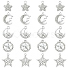 10Pcs 5 Styles Alloy Crystal Rhinestone Pendants FIND-YW0011-73-2