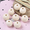 Natural Unfinished Wood Beads WOOD-S651-A20mm-LF-5