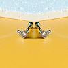 Angel Wing Heart 316L Surgical Stainless Steel Pave Cubic Zirconia Tongue Rings FS-WG901EE-02-1