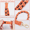 Cotton Handmade Braided Wrist Lanyard Pendant Decorations KEYC-WH0007-001B-5