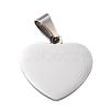 Tarnish Resistant 304 Stainless Steel Mirror Polished Finish Stamping Blank Tag Pendants STAS-L220-02C-A01-2