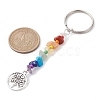 5Pcs 5 Styles Tree of Life Tibetan Style Alloy Pendant Keychains KEYC-JKC00689-S-5