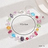 Brass Colorful Cubic Zirconia Chain Bracelets for Women LP5604-1