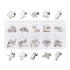 20Pcs 10 Style 201 Stainless Steel Stud Earring Findings STAS-YW0001-70P-1
