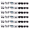 36Pcs 6 Style Eye & Glasses Computerized Embroidery Cloth Iron on Patches DIY-FG0004-72-1