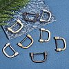 8Pcs 4 Colors Alloy D Rings FIND-WR0003-53B-2