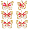6Pcs Brass Enamel Pendants KK-BBC0021-65B-7