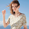 100Pcs 4 Style Natural Shell Pendant PALLOY-NB00011-5