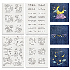 4 Sheets 11.6x8.2 Inch Stick and Stitch Embroidery Patterns DIY-WH0455-137-1