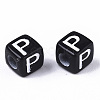 Opaque Acrylic Beads X-SACR-N002-01P-3